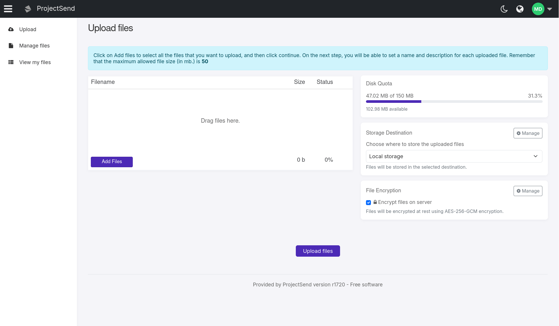 Disk Quota Management Interface