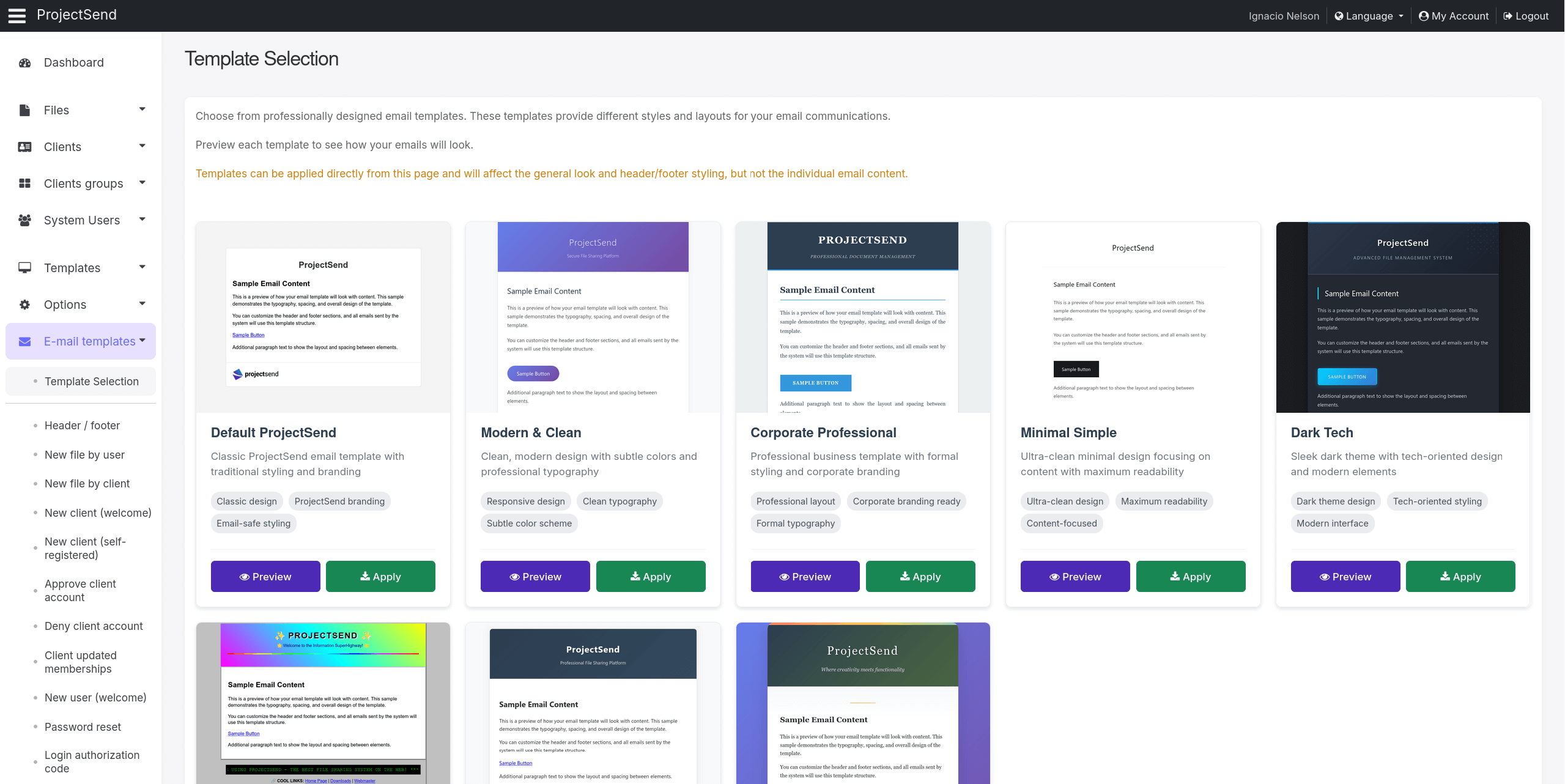 Email Templates Editor