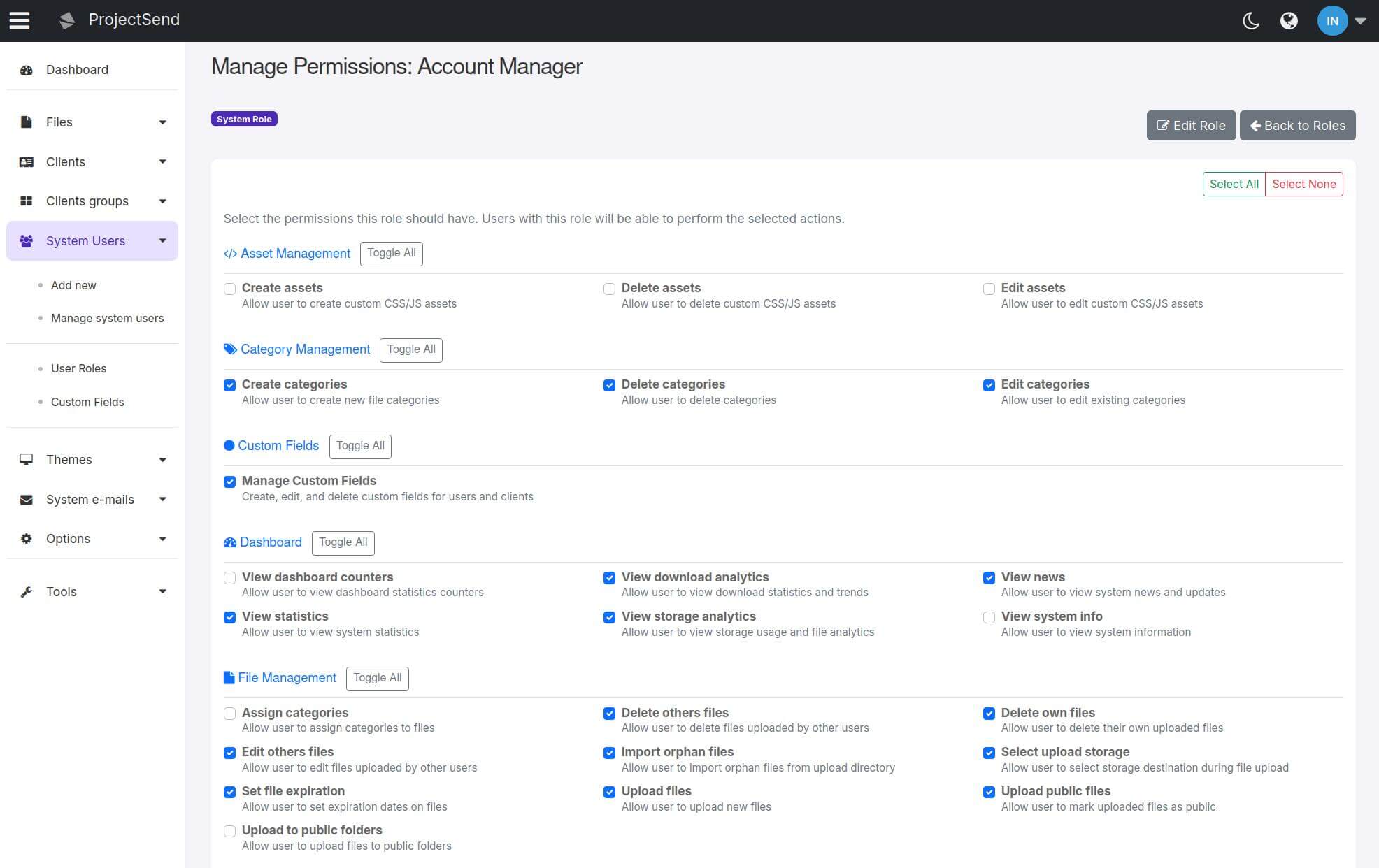 Advanced Permissions System